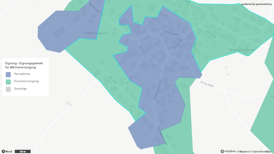 Beispiel Wärmenetzeignungsgebiet